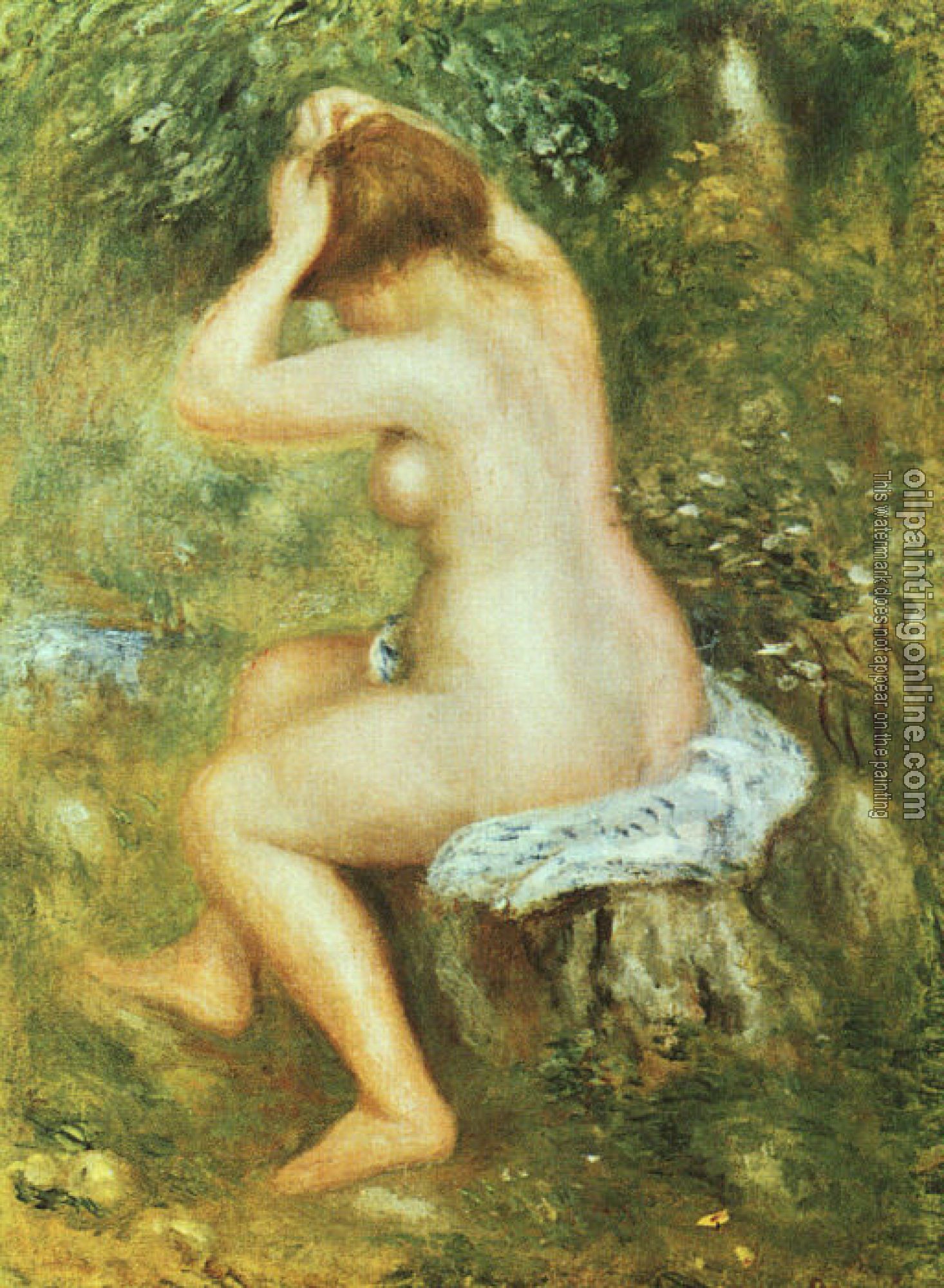 Renoir, Pierre Auguste - Baigneuse se Coiffant